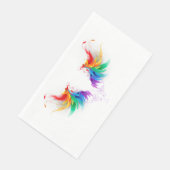 Fluffy Rainbow Wings Serviette (Ecke)