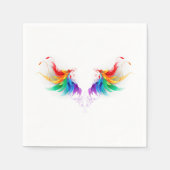 Fluffy Rainbow Wings Serviette (Vorderseite)