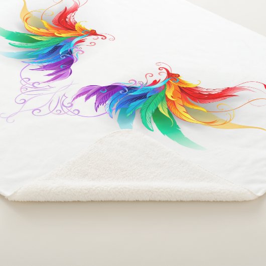 Fluffy Rainbow Wings Sherpadecke (3/4)