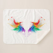 Fluffy Rainbow Wings Sherpadecke (Vorderseite (Horizontal))