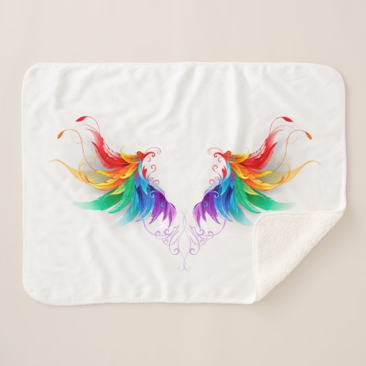 Fluffy Rainbow Wings Sherpadecke (Vorderseite (Horizontal))