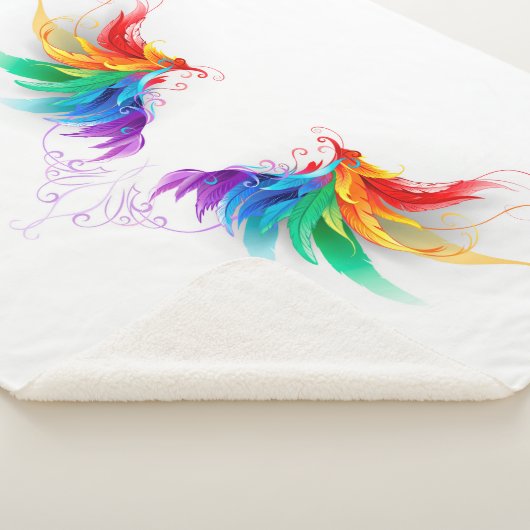 Fluffy Rainbow Wings Sherpadecke (3/4)