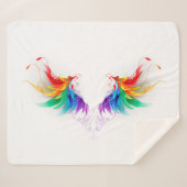 Fluffy Rainbow Wings Sherpadecke (Vorderseite (Horizontal))