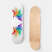 Fluffy Rainbow Wings Skateboard (Vorderseite)