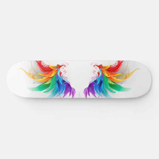 Fluffy Rainbow Wings Skateboard (Horizontal)