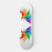 Fluffy Rainbow Wings Skateboard (Vorderseite)