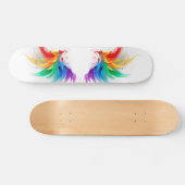Fluffy Rainbow Wings Skateboard (Horizontal)