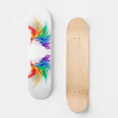 Fluffy Rainbow Wings Skateboard (Vorderseite)