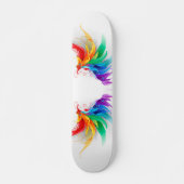 Fluffy Rainbow Wings Skateboard (Vorne)