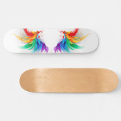 Fluffy Rainbow Wings Skateboard (Horizontal)