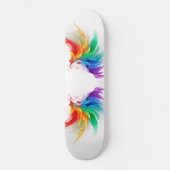 Fluffy Rainbow Wings Skateboard (Vorderseite)
