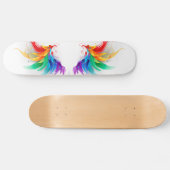 Fluffy Rainbow Wings Skateboard (Horizontal)