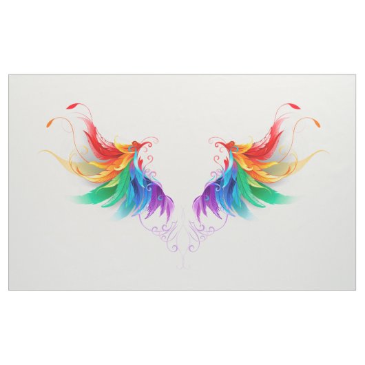 Fluffy Rainbow Wings Stoff (Yard (91,4 cm))
