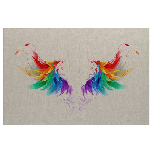 Fluffy Rainbow Wings Stoff (Yard (91,4 cm))