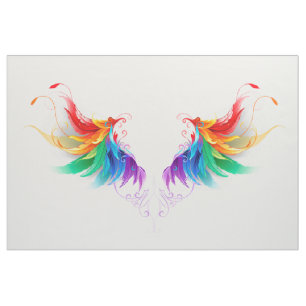 Fluffy Rainbow Wings Stoff