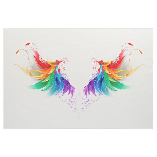 Fluffy Rainbow Wings Stoff (Yard (91,4 cm))