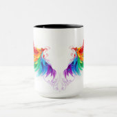 Fluffy Rainbow Wings Tasse (Zentrum)
