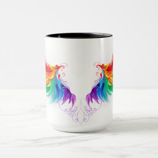 Fluffy Rainbow Wings Tasse (Zentrum)