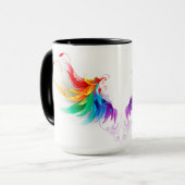 Fluffy Rainbow Wings Tasse (Vorderseite Links)
