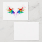 Fluffy Rainbow Wings Telefonnummerkarte (Vorne/Hinten)
