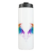 Fluffy Rainbow Wings Thermosbecher (Vorderseite)