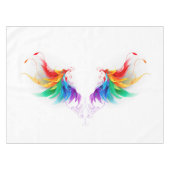 Fluffy Rainbow Wings Tischdecke (Vorderseite (Horizontal))