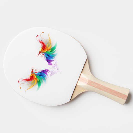Fluffy Rainbow Wings Tischtennis Schläger (Seitenansicht)
