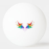 Fluffy Rainbow Wings Tischtennisball (Vorderseite)