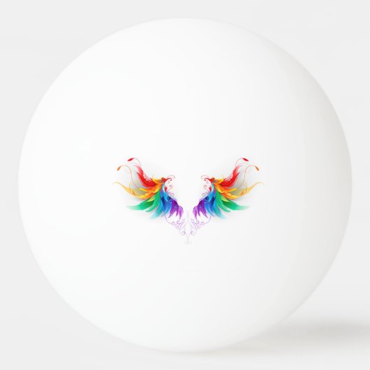 Fluffy Rainbow Wings Tischtennisball (Rückseite)