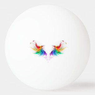 Fluffy Rainbow Wings Tischtennisball