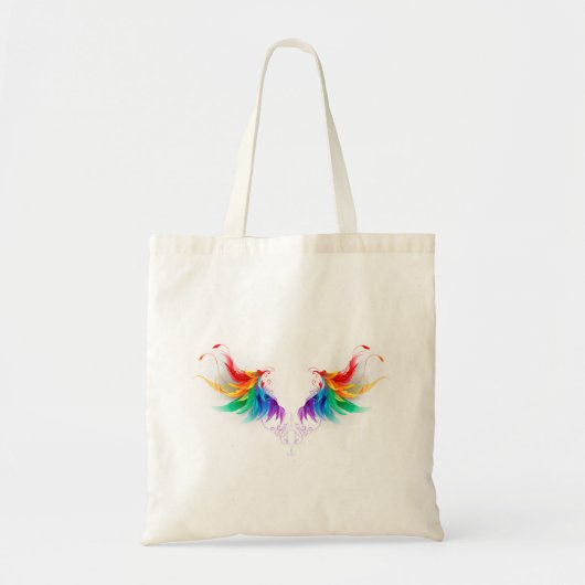 Fluffy Rainbow Wings Tragetasche (Vorne)
