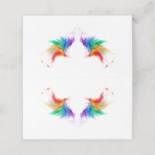 Fluffy Rainbow Wings Treuekarte (Außenseite Aufgefaltet)