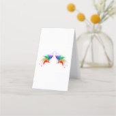 Fluffy Rainbow Wings Treuekarte (Vorderseite)