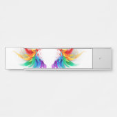 Fluffy Rainbow Wings Türschild (Vorderseite )