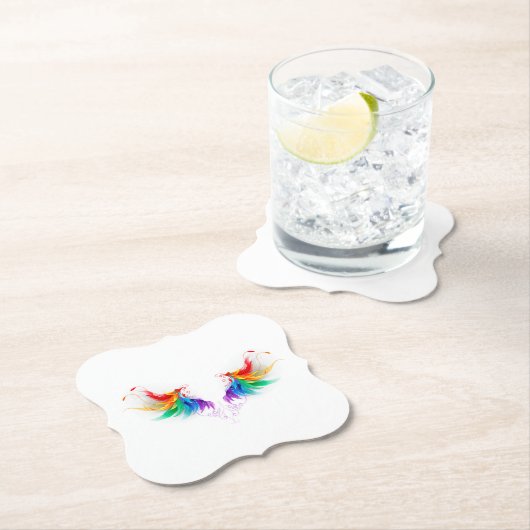 Fluffy Rainbow Wings Untersetzer (Vor Ort)