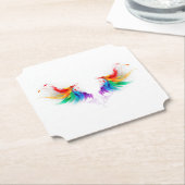 Fluffy Rainbow Wings Untersetzer (angewinkelt)