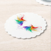 Fluffy Rainbow Wings Untersetzer (angewinkelt)