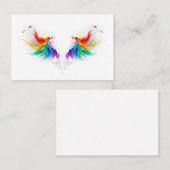 Fluffy Rainbow Wings Visitenkarte (Vorne/Hinten)