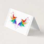 Fluffy Rainbow Wings Visitenkarten (Rückseite)