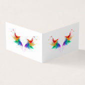 Fluffy Rainbow Wings Visitenkarten (Vorderseite)