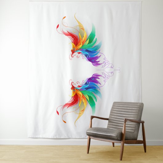 Fluffy Rainbow Wings Wandteppich (Beispiel)
