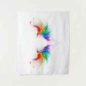Fluffy Rainbow Wings Wandteppich (Vorderseite)