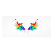 Fluffy Rainbow Wings Werbekarte (Vorne)