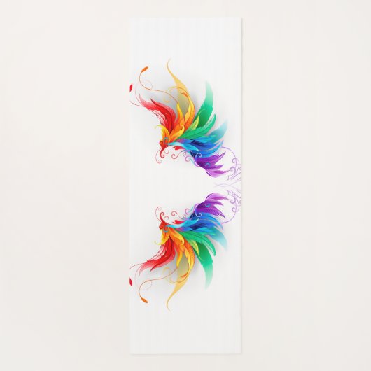 Fluffy Rainbow Wings Yogamatte (Rückseite)