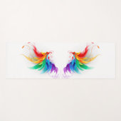 Fluffy Rainbow Wings Yogamatte (Vorderseite (Horizontal))