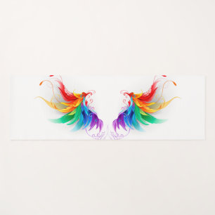 Fluffy Rainbow Wings Yogamatte