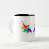 Fluffy Rainbow Wings Zweifarbige Tasse (Vorderseite Links)