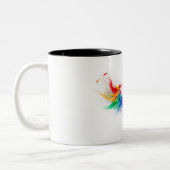 Fluffy Rainbow Wings Zweifarbige Tasse (Links)