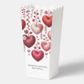 Fluffy Red Floral Heart Baby Shower Geschenkschachtel (Vorderseite)