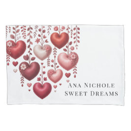 Fluffy Red Floral Heart Baby Shower Gift Kissenbezug